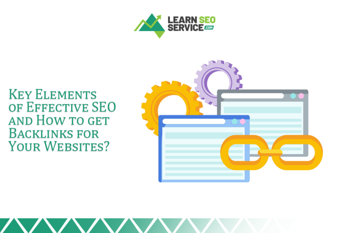 Key Elements of Effective SEO and How to get Backlinks for Your Websites